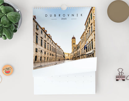 Dubrovnik 2025 Calendar - A3 or A4 Wall Calendar - 2025 Calendar - Gift - New Year - Dubrovnik Calendar - Planner - Croatia