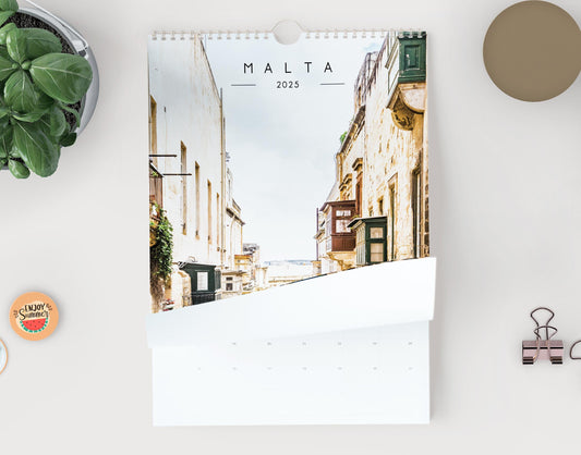 Malta 2025 Calendar - A3 or A4 Wall Calendar - Malta - Gozo - Gift - New Year - Calendar - 2025 Calendar - Photograph Calendar - Malta