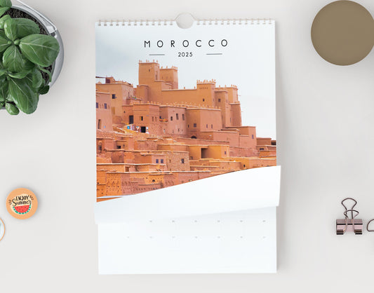 Morocco 2025 Calendar - A3 or A4 Wall Calendar - 2025 Calendar - Gift - New Year - Morocco Calendar - Planner - Morocco Gift