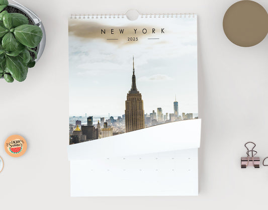 New York 2025 Calendar - A3 or A4 Wall Calendar - New Year - Christmas Gift - New York Gift - 2025 Planner - Gift - NYC