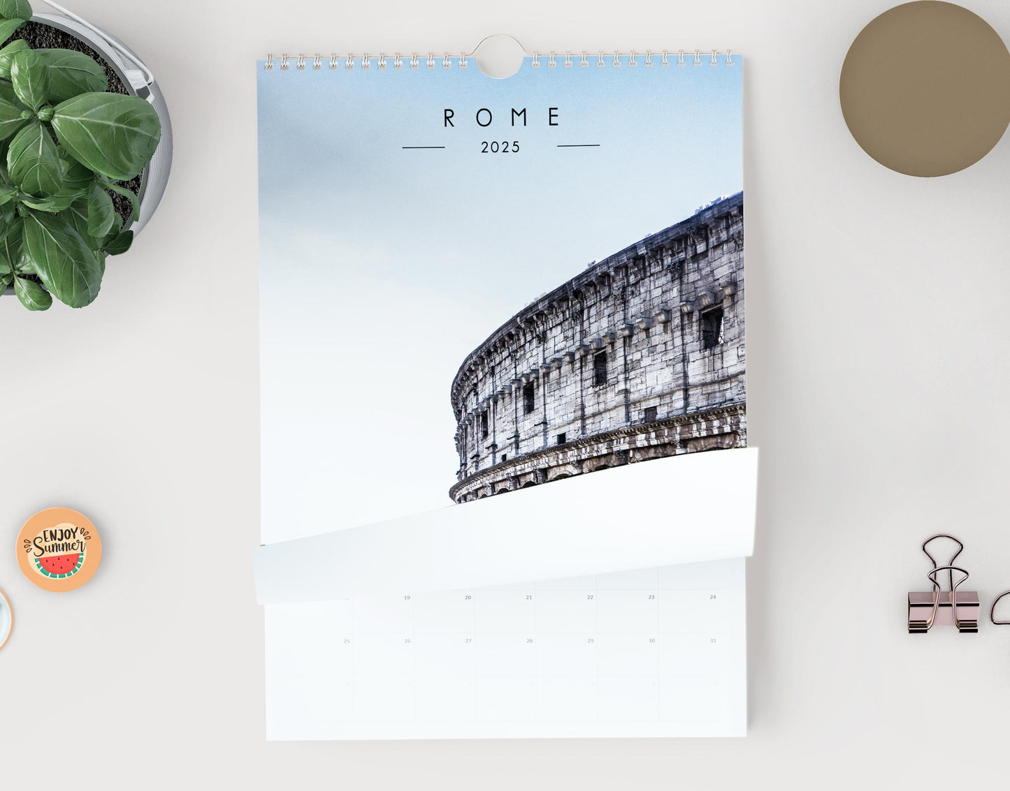 Rome 2025 Calendar - A3 or A4 Wall Calendar - 2025 Calendar - Rome - Rome Gift - New Year - Rome Calendar - Italy - Planner