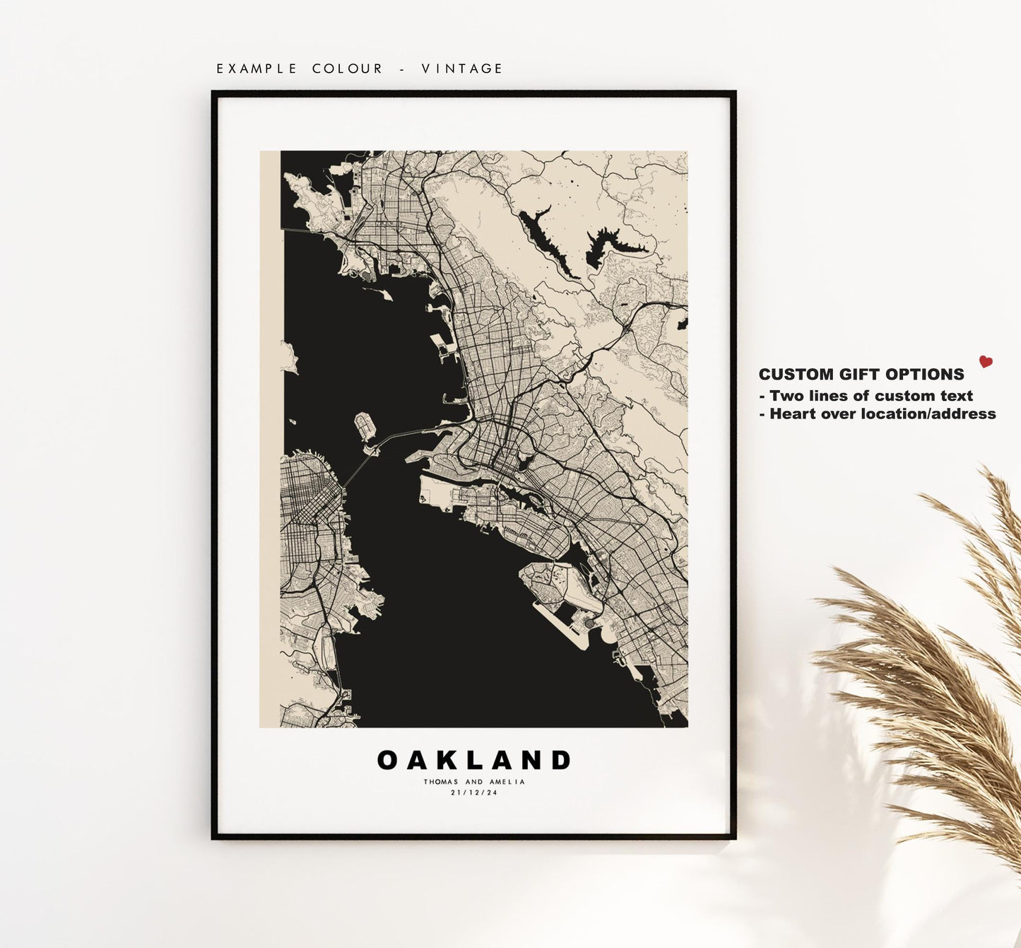 Oakland Map Print - City Map Poster - Map Art - USA City Maps - Oakland Print - Oakland Poster - Minimalist City Map - California