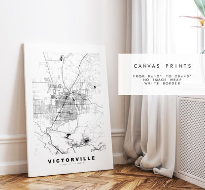 Victorville Map Print - City Map Poster - Map Art - USA City Maps - Victorville Print - Poster - Minimalist City Map - California