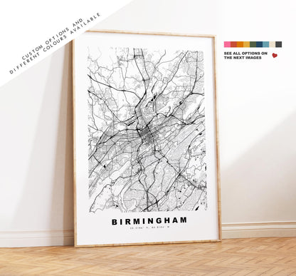 Birmingham Map Print (Alabama) - City Map Poster - Map Art - USA City Maps - Birmingham Print - Poster - Minimalist City Map - Alabama