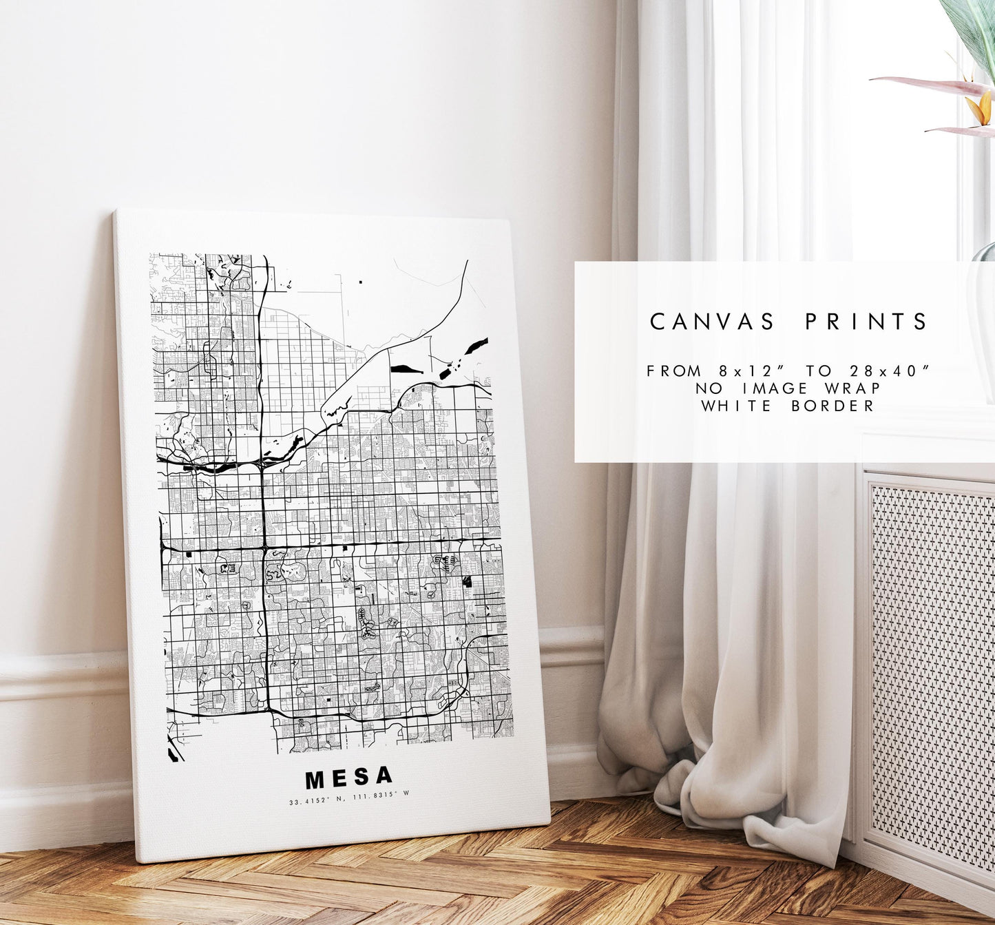 Mesa Map Print - City Map Poster - Map Art - USA City Maps - Mesa Print - Mesa Poster - Minimalist City Map - Arizona