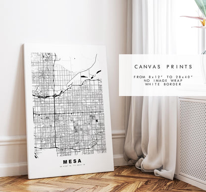 Mesa Map Print - City Map Poster - Map Art - USA City Maps - Mesa Print - Mesa Poster - Minimalist City Map - Arizona