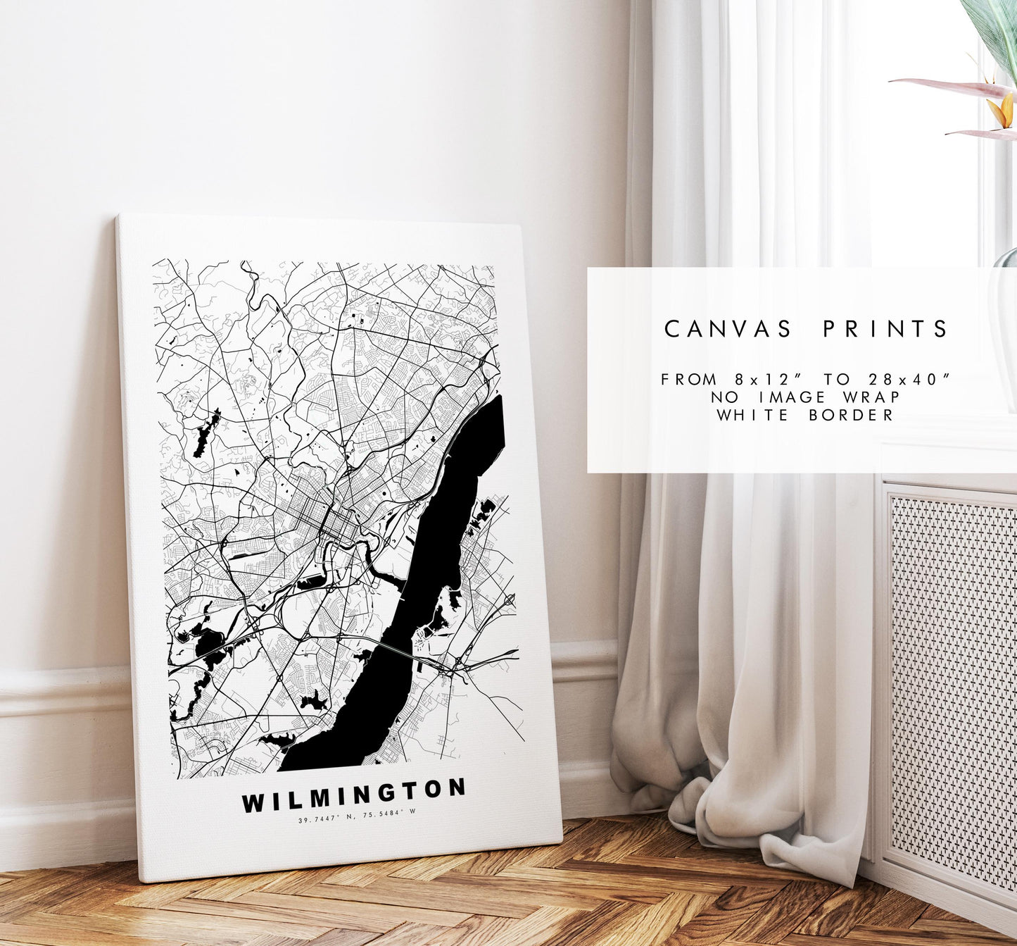 Wilmington Map Print (Delaware) - City Map Poster - Map Art - USA City Maps - Wilmington Print - Poster - Minimalist City Map - Delaware