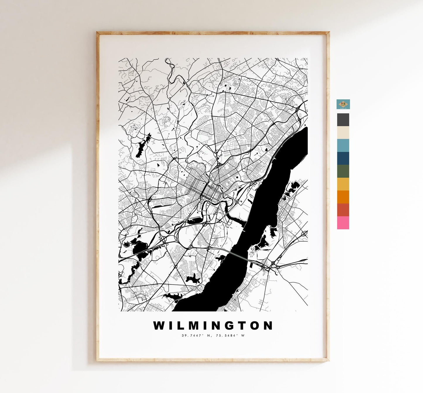 Wilmington Map Print (Delaware) - City Map Poster - Map Art - USA City Maps - Wilmington Print - Poster - Minimalist City Map - Delaware