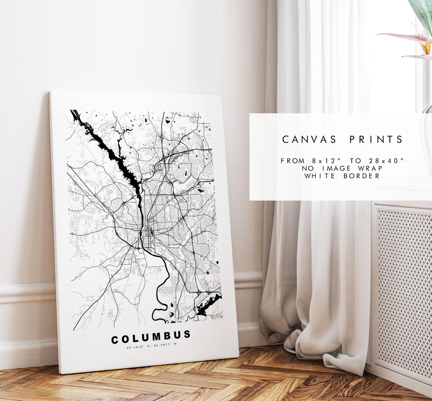 Columbus Map Print (Georgia) - City Map Poster - Map Art - USA City Maps - Columbus Print - Poster - Minimalist City Map - Georgia