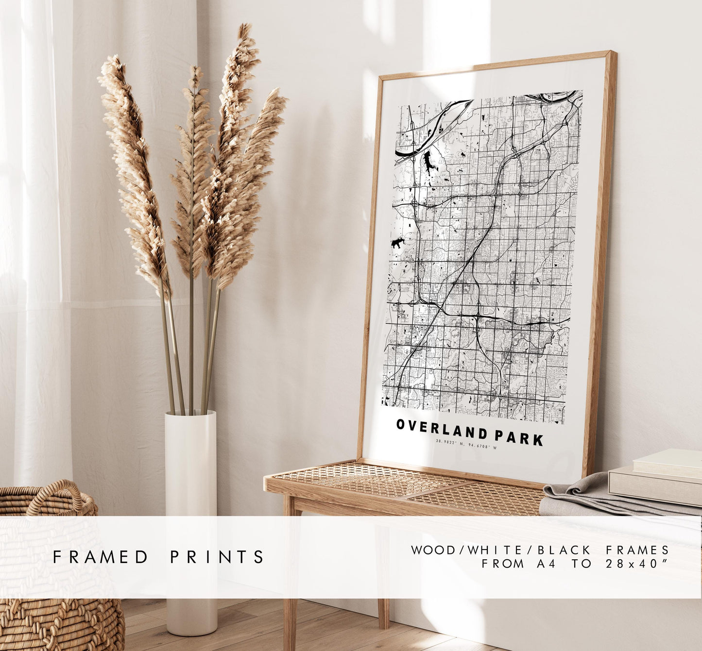 Overland Park Map Print - City Map Poster - Map Art - USA City Maps - Overland Park Print - Poster - Minimalist City Map - Kansas