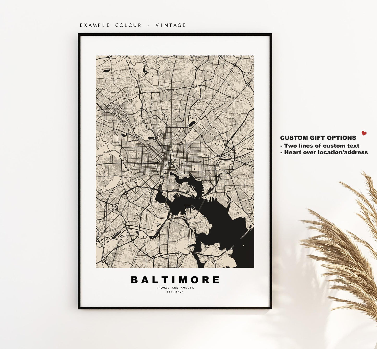 Baltimore Map Print - City Map Poster - Map Art - USA City Maps - Baltimore Print - Baltimore Poster - Minimalist City Map - Maryland