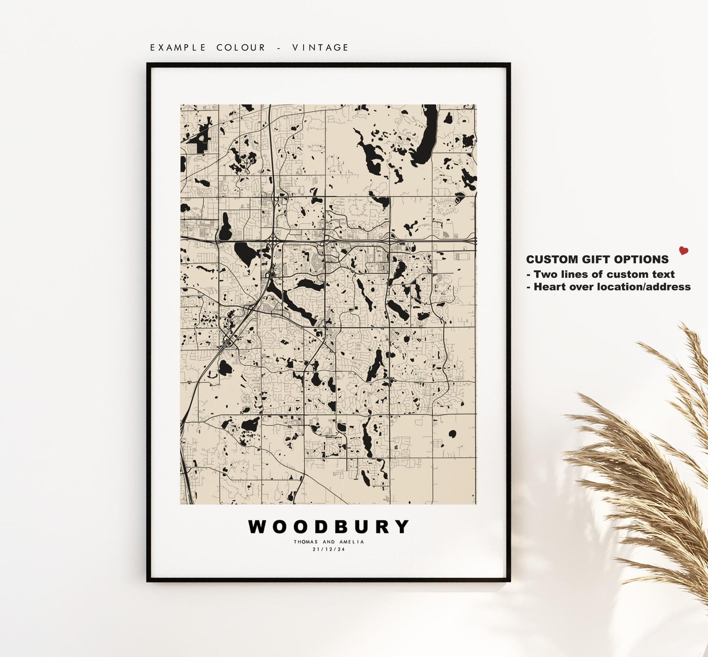 Woodbury Map Print - City Map Poster - Map Art - USA City Maps - Woodbury Print - Woodbury Poster - Minimalist City Map - Minnesota