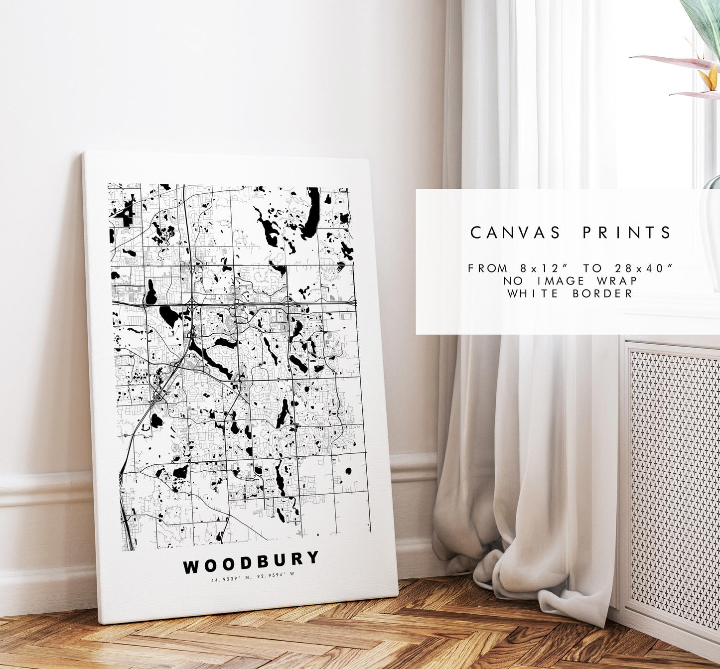 Woodbury Map Print - City Map Poster - Map Art - USA City Maps - Woodbury Print - Woodbury Poster - Minimalist City Map - Minnesota