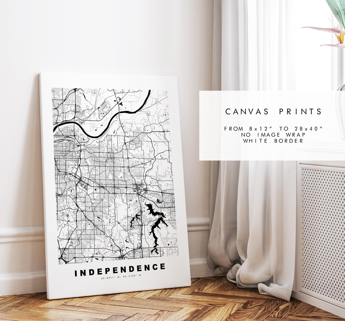 Independence Map Print - City Map Poster - Map Art - USA City Maps - Independence Print -  Poster - Minimalist City Map - Missouri