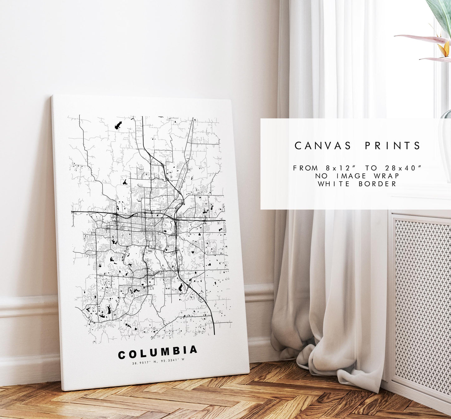 Columbia Map Print (Missouri) - City Map Poster - Map Art - USA City Maps - Columbia Print - Poster - Minimalist City Map - Missouri