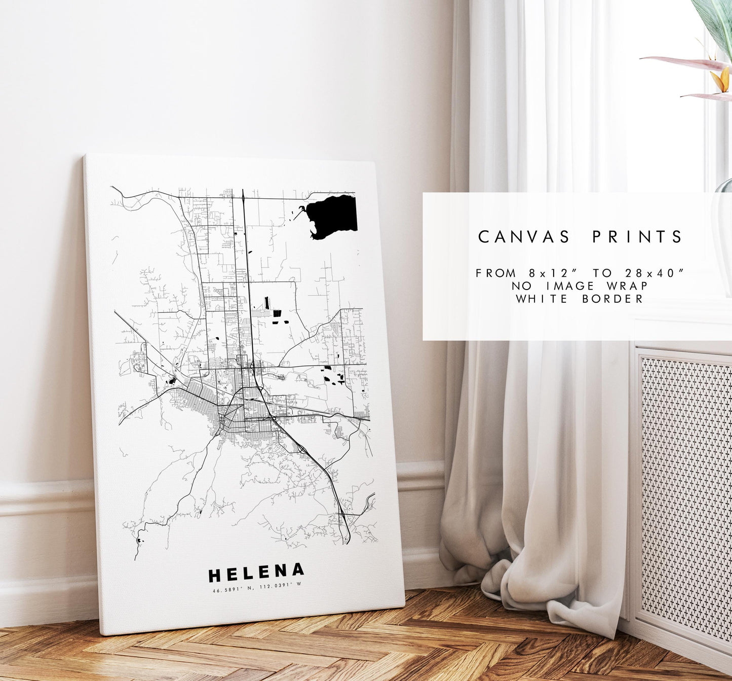 Helena Map Print - City Map Poster - Map Art - USA City Maps - Helena Print - Helena Poster - Minimalist City Map - Montana