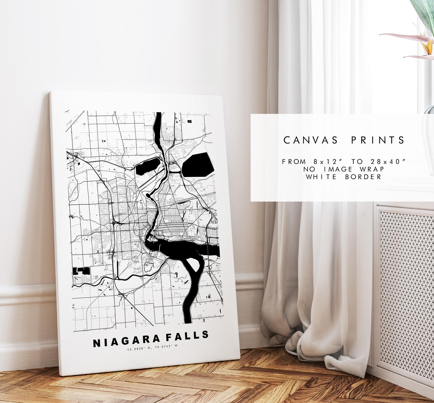 Niagara Falls Map Print - City Map Poster - Map Art - USA City Maps - Niagara Falls Print - Poster - Minimalist City Map - New York