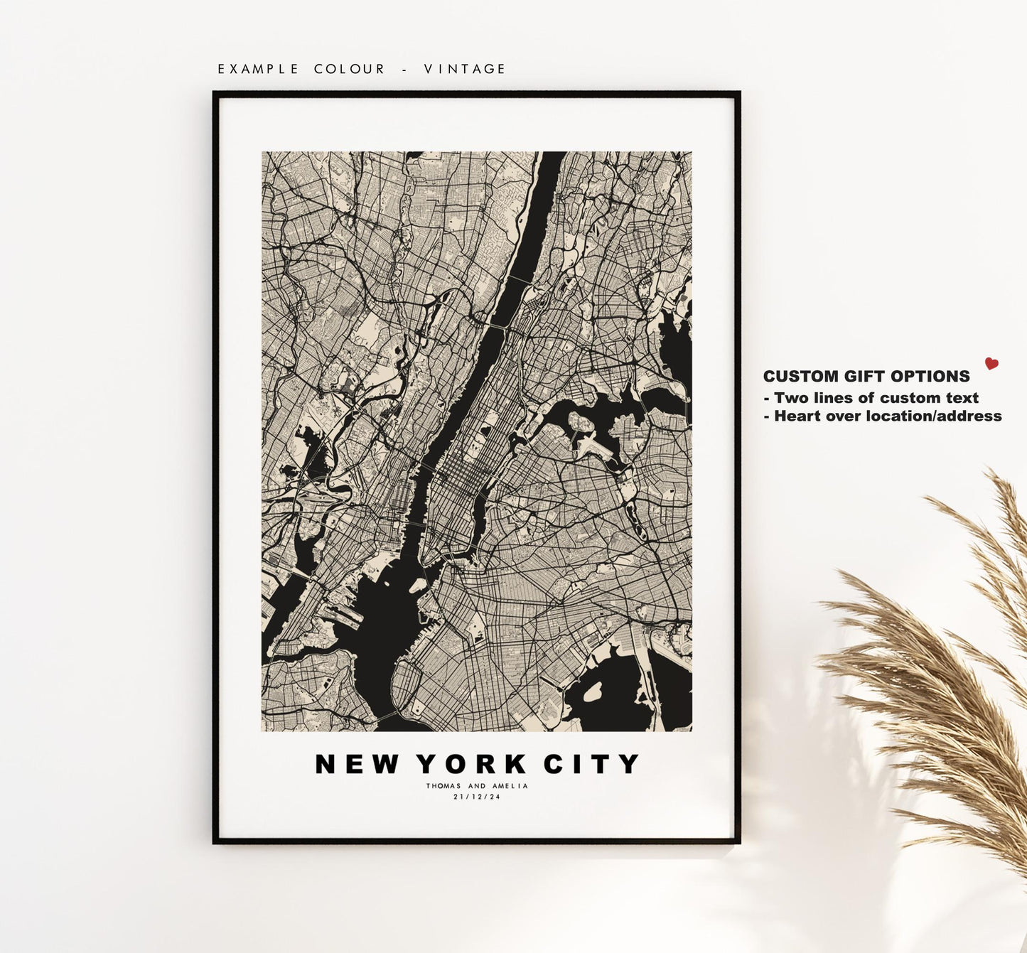 New York City Map Print - City Map Poster - Map Art - USA City Maps - New York City Print - NYC Poster - Minimalist City Map - New York