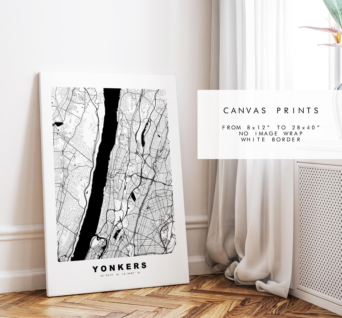 Yonkers Map Print - City Map Poster - Map Art - USA City Maps - Yonkers Print - Yonkers Poster - Minimalist City Map - New York