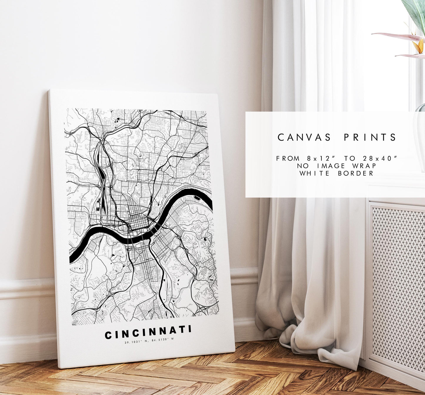 Cincinnati Map Print - City Map Poster - Map Art - USA City Maps - Cincinnati Print - Cincinnati Poster - Minimalist City Map - Ohio