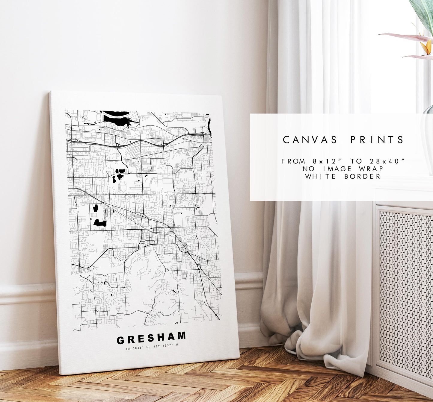 Gresham Map Print - City Map Poster - Map Art - USA City Maps - Gresham Print - Gresham Poster - Minimalist City Map - Oregon