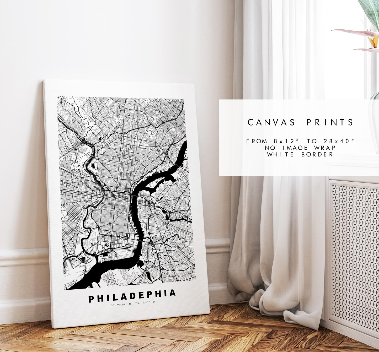 Philadelphia Map Print - City Map Poster - Map Art - USA City Maps - Philadelphia Print -  Poster - Minimalist City Map - Pennsylvania