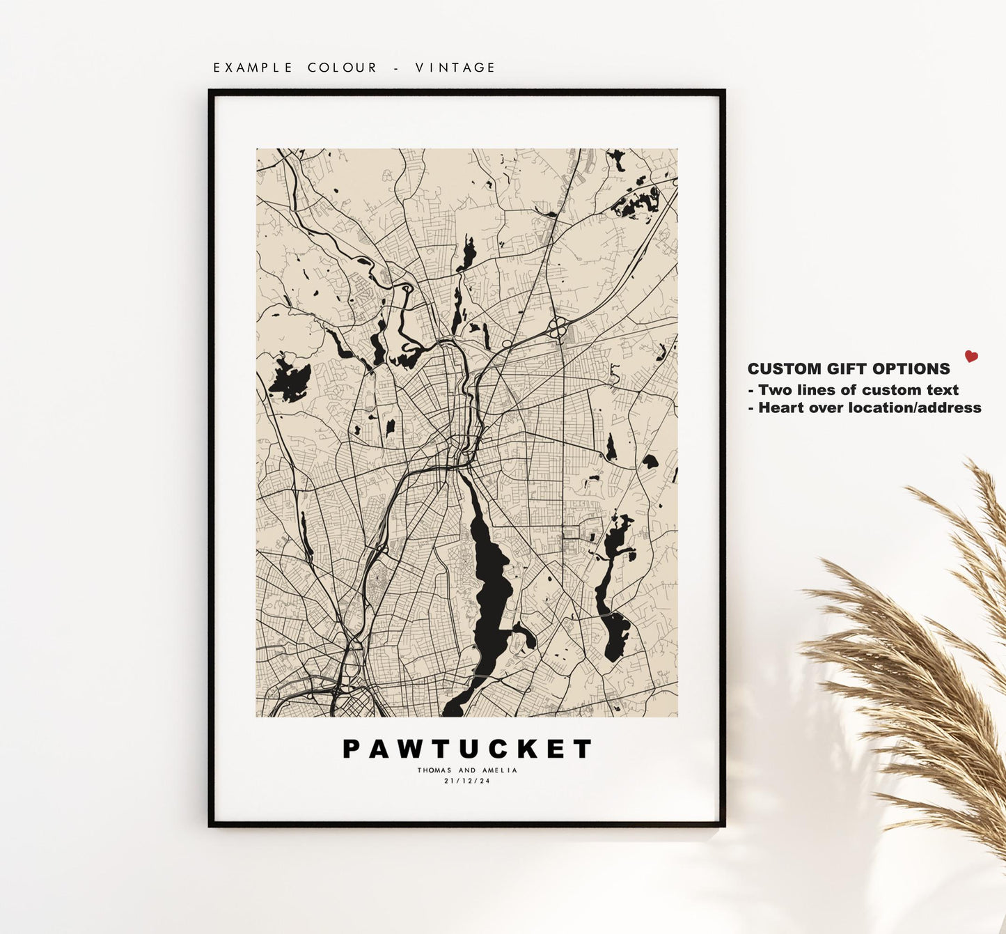 Pawtucket Map Print - City Map Poster - Map Art - USA City Maps - Pawtucket Print - Pawtucket Poster - Minimalist City Map - Rhode Island