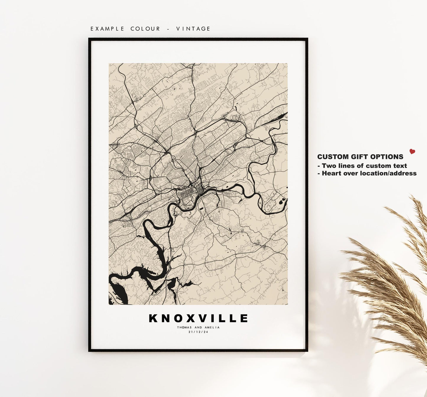 Knoxville Map Print - City Map Poster - Map Art - USA City Maps - Knoxville Print - Knoxville Poster - Minimalist City Map - Tennessee