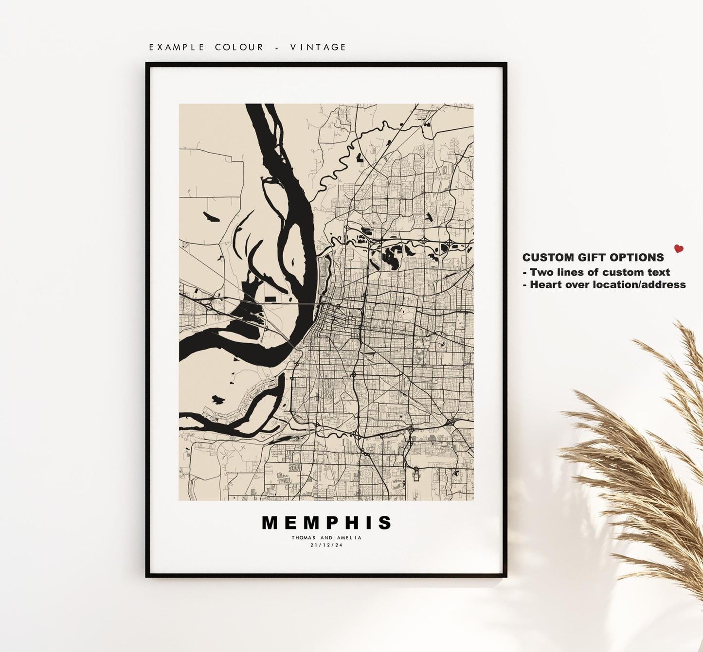 Memphis Map Print - City Map Poster - Map Art - USA City Maps - Memphis Print - Memphis Poster - Minimalist City Map - Tennessee