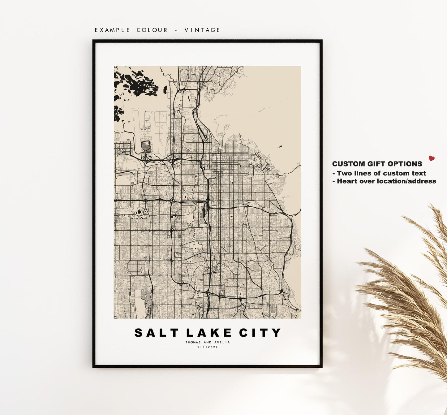 Salt Lake City Map Print - City Map Poster - Map Art - USA City Maps - Salt Lake City Print - Poster - Minimalist City Map - Utah