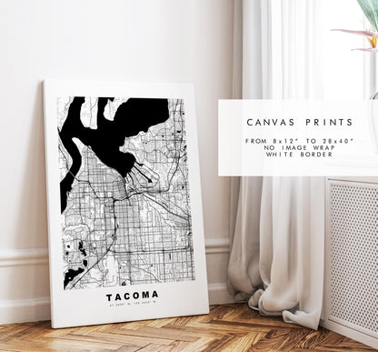 Tacoma Map Print - City Map Poster - Map Art - USA City Maps - Tacoma Print - Tacoma Poster - Minimalist City Map - Washington