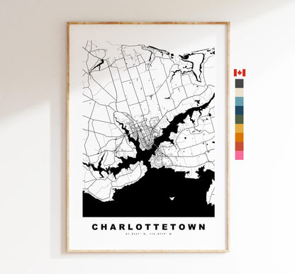 Charlottetown Map Print - City Map Poster - Map Art - Map Wall Art - Canada City Maps - Charlottetown Print - Poster - Minimalist City Map