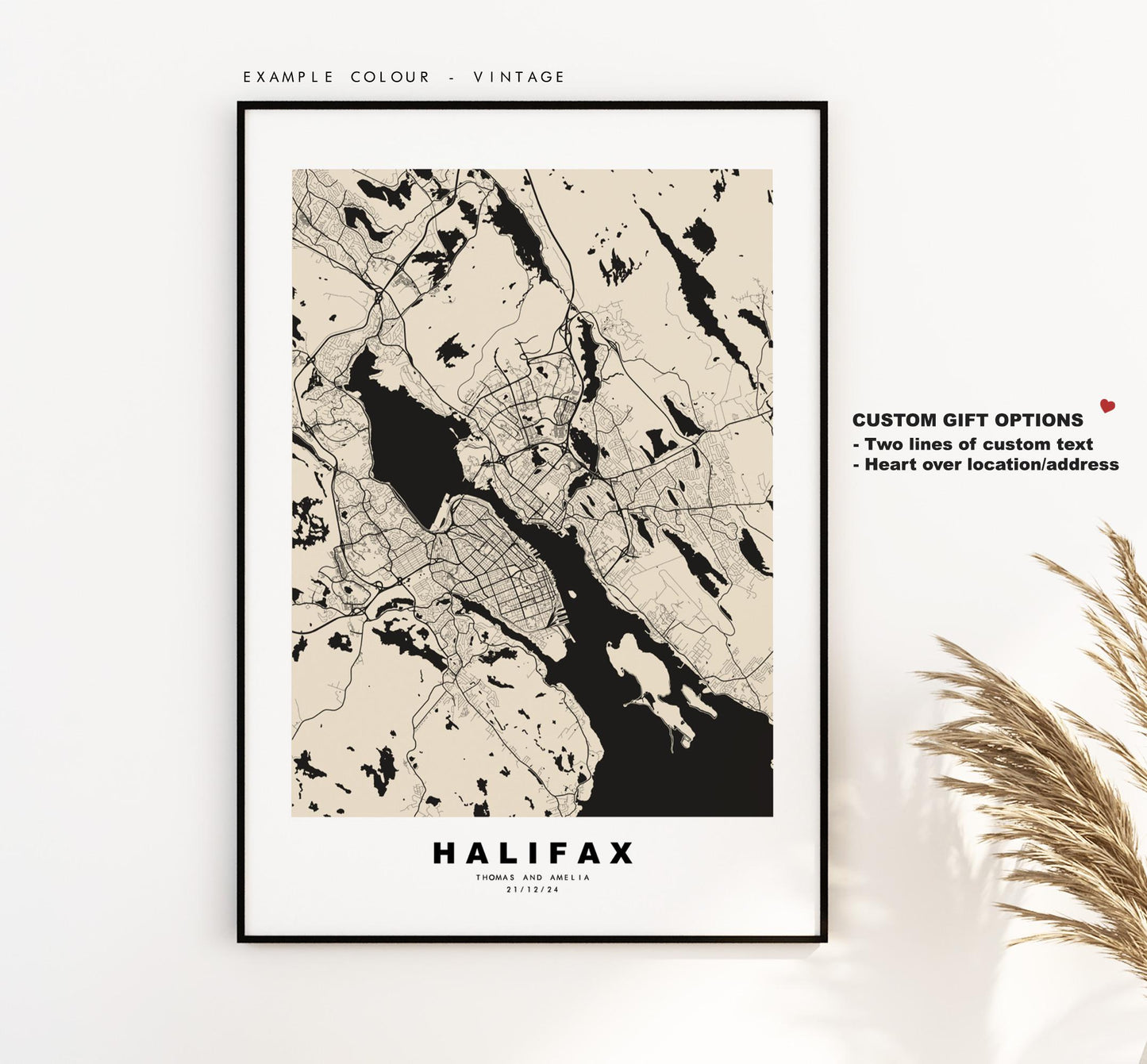 Halifax Map Print (Canada) - City Map Poster - Map Art - Map Wall Art - Canada City Maps - Halifax Print - Poster - Minimalist City Map