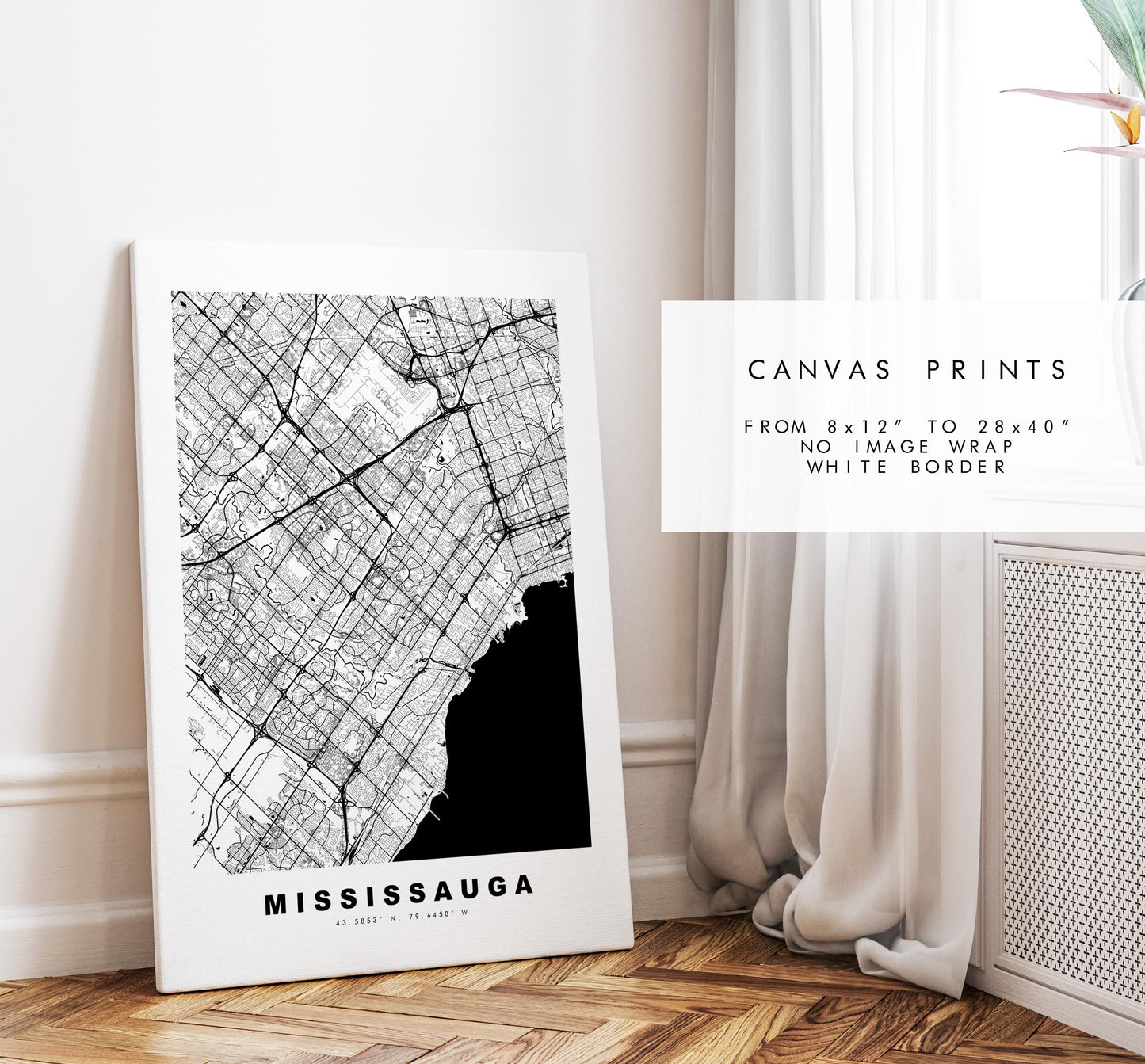 Mississauga Map Print - City Map Poster - Map Art - Map Wall Art - Canada City Maps - Mississauga Print - Poster - Minimalist City Map