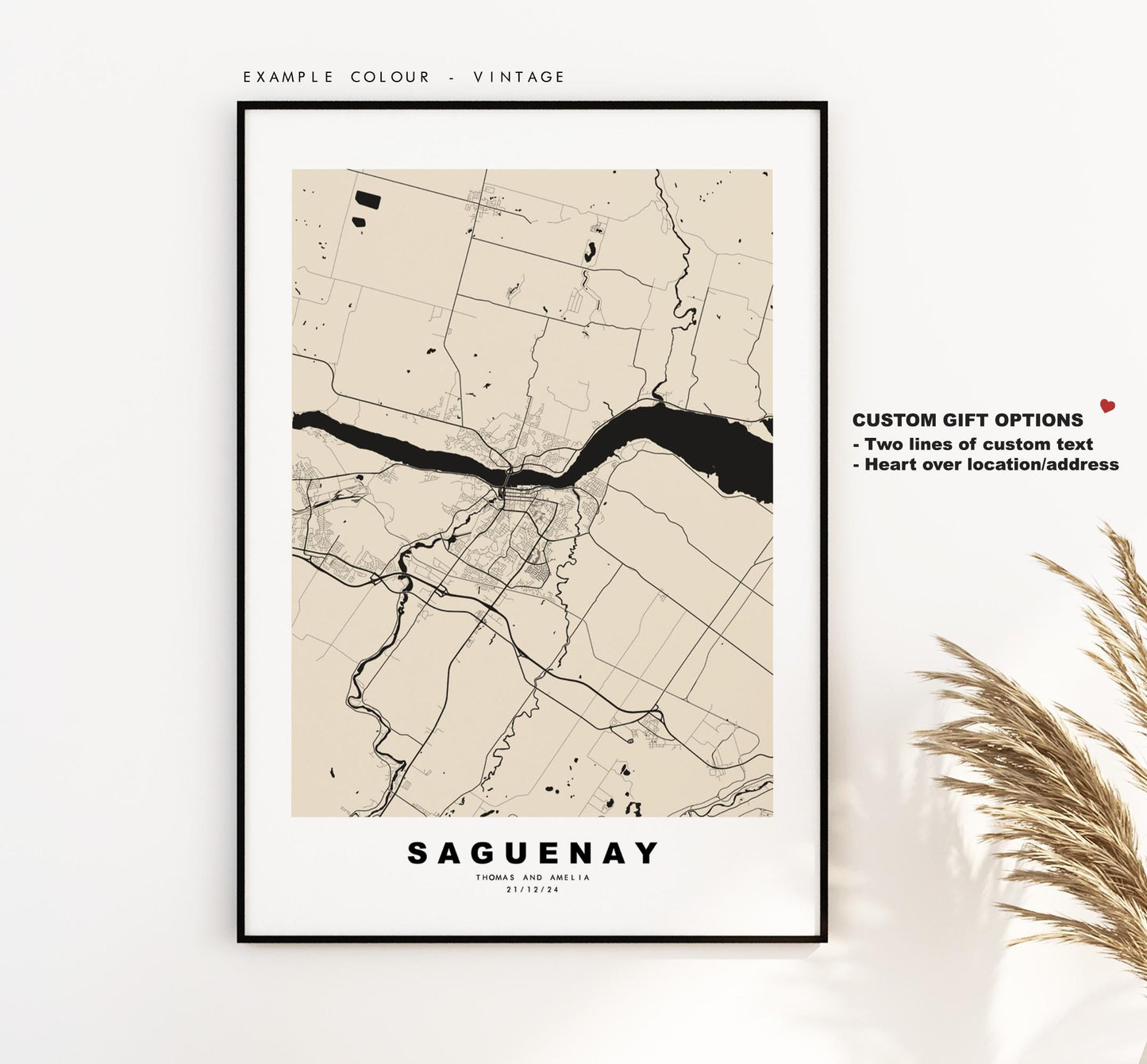 Saguenay Map Print - City Map Poster - Map Art - Map Wall Art - Canada City Maps - Saguenay Print - Saguenay Poster - Minimalist City Map