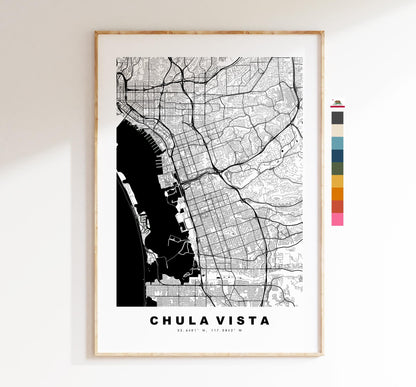 Chula Vista Map Print - City Map Poster - Map Art - USA City Maps - Chula Vista Print - Poster - Minimalist City Map - California