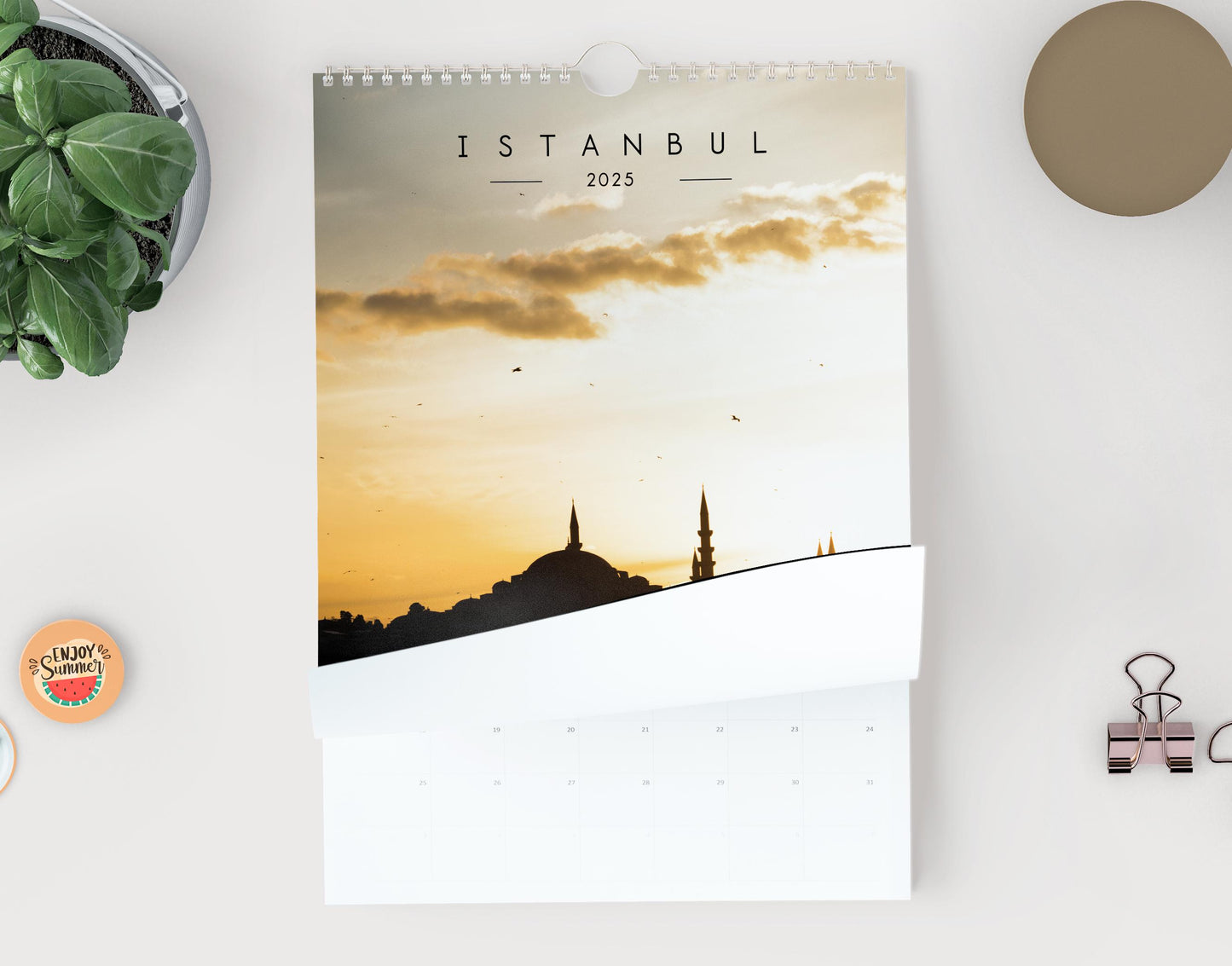 Istanbul 2025 Calendar - A3 or A4 Wall Calendar - Istanbul - Turkey - Calendar - 2025 Calendar - Planner - Istanbul Gift - Turkey 2025