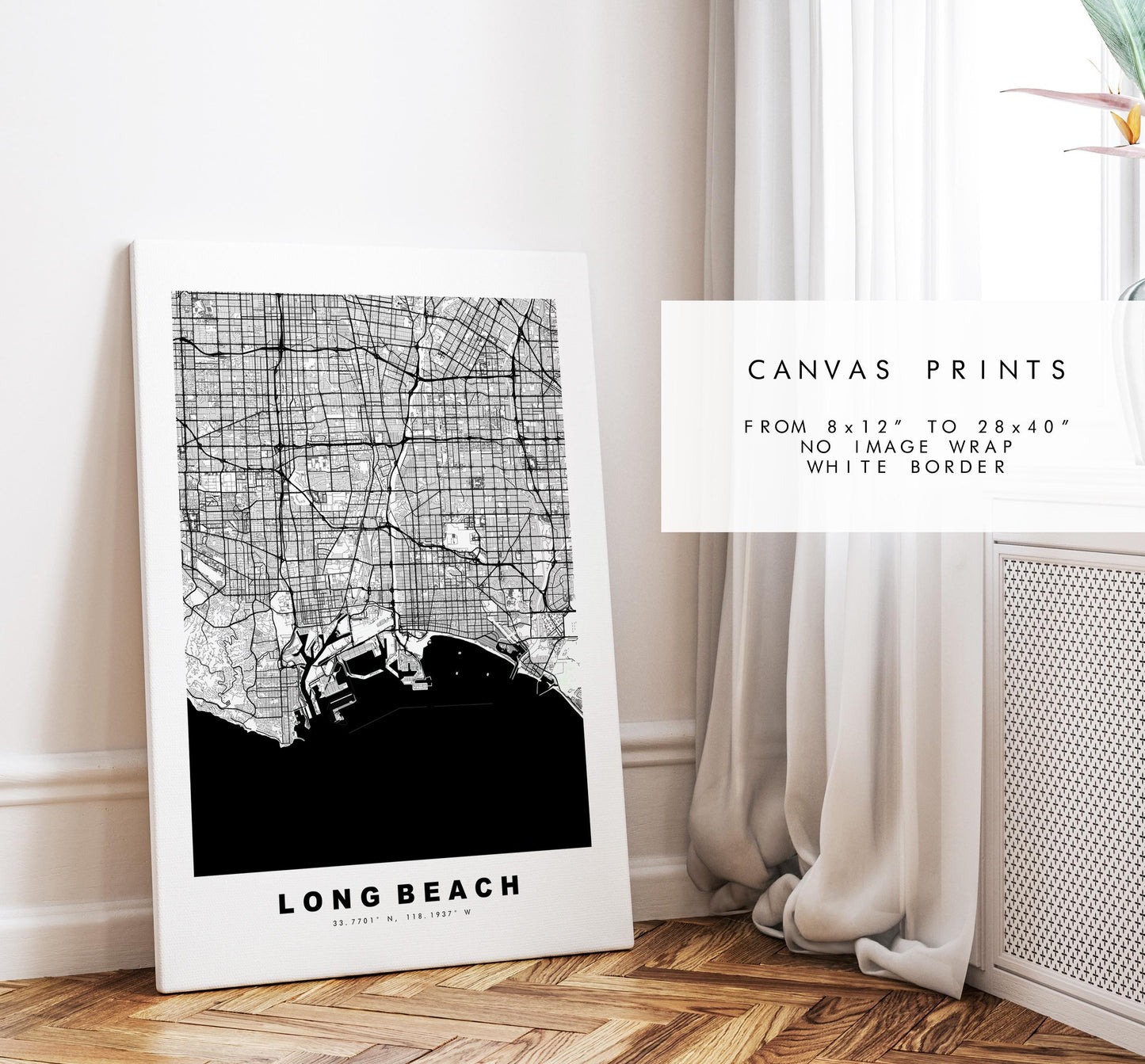 Long Beach Map Print - City Map Poster - Map Art - USA City Maps - Long Beach Print - Long Beach Poster - Minimalist City Map - California