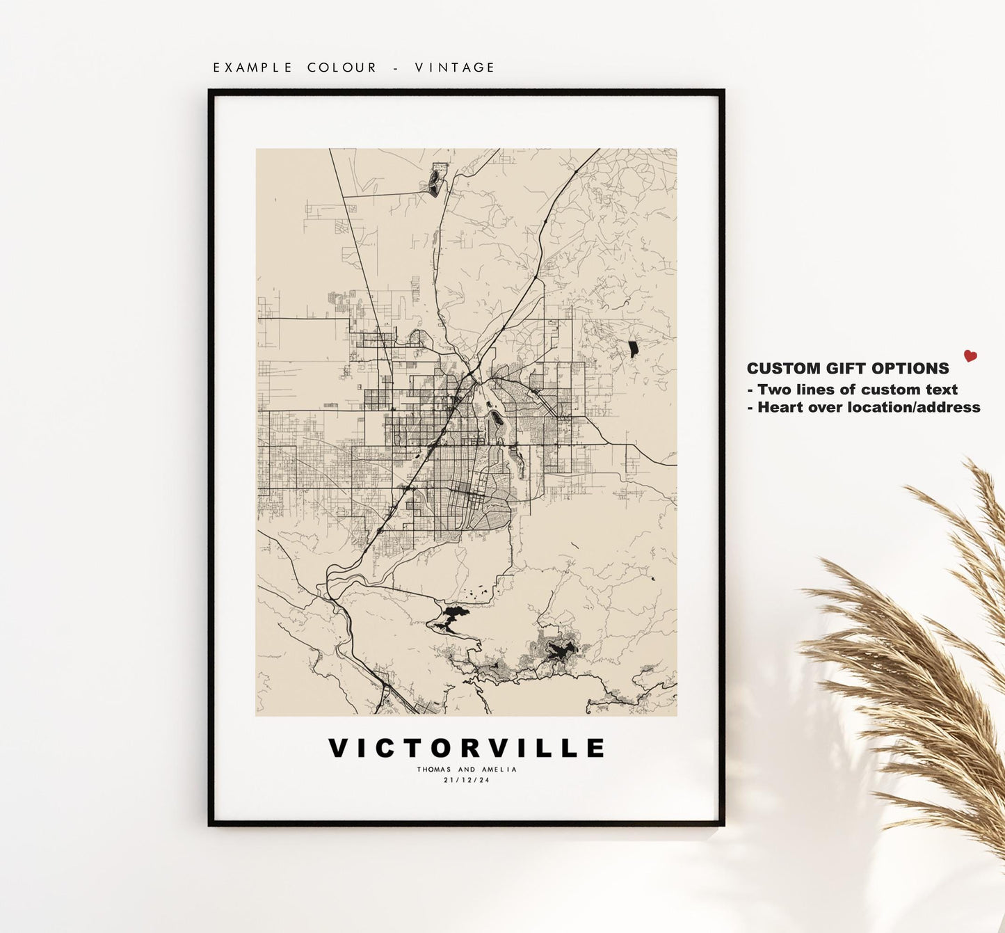 Victorville Map Print - City Map Poster - Map Art - USA City Maps - Victorville Print - Poster - Minimalist City Map - California