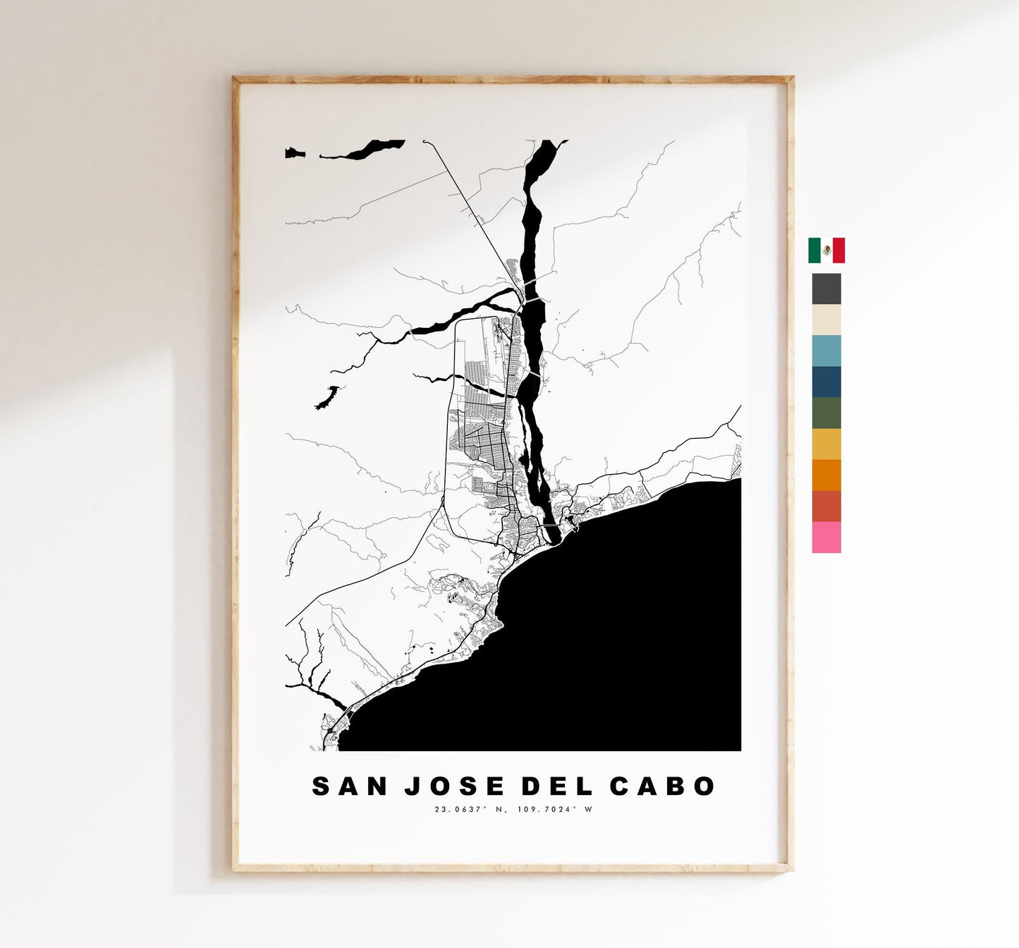 San Jose del Cabo Map Print - City Map Poster - Map - Map Wall Art - Mexico City Maps - San Jose del Cabo Print - Minimalist City Map