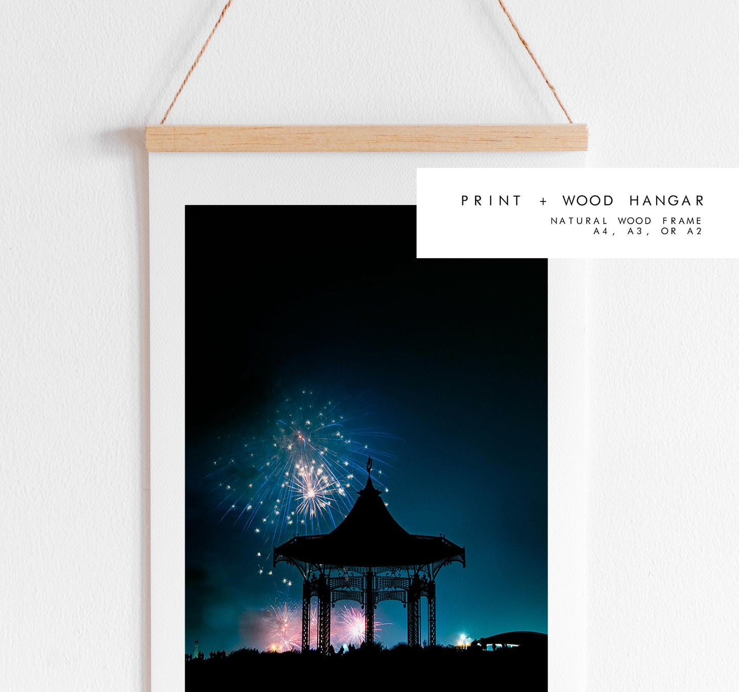 Southsea Bandstand Fireworks - Photography Print - Portsmouth and Southsea Prints - Wall Art -  Frame and Canvas Options - Portrait