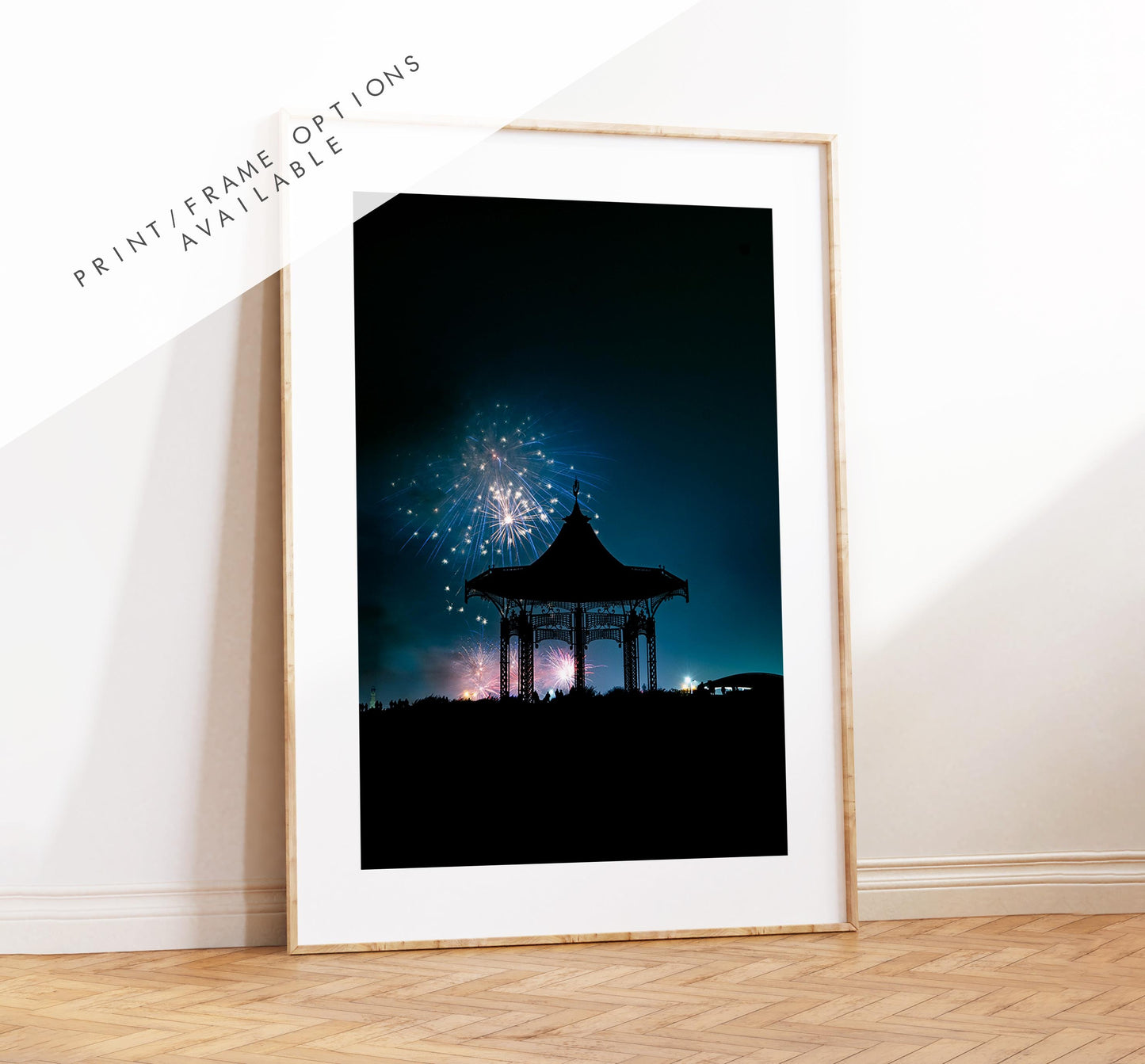 Southsea Bandstand Fireworks - Photography Print - Portsmouth and Southsea Prints - Wall Art -  Frame and Canvas Options - Portrait