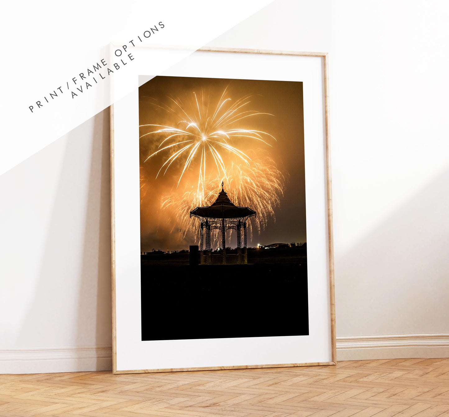 Southsea Bandstand Fireworks - Photography Print - Portsmouth and Southsea Prints - Wall Art -  Frame and Canvas Options - Portrait