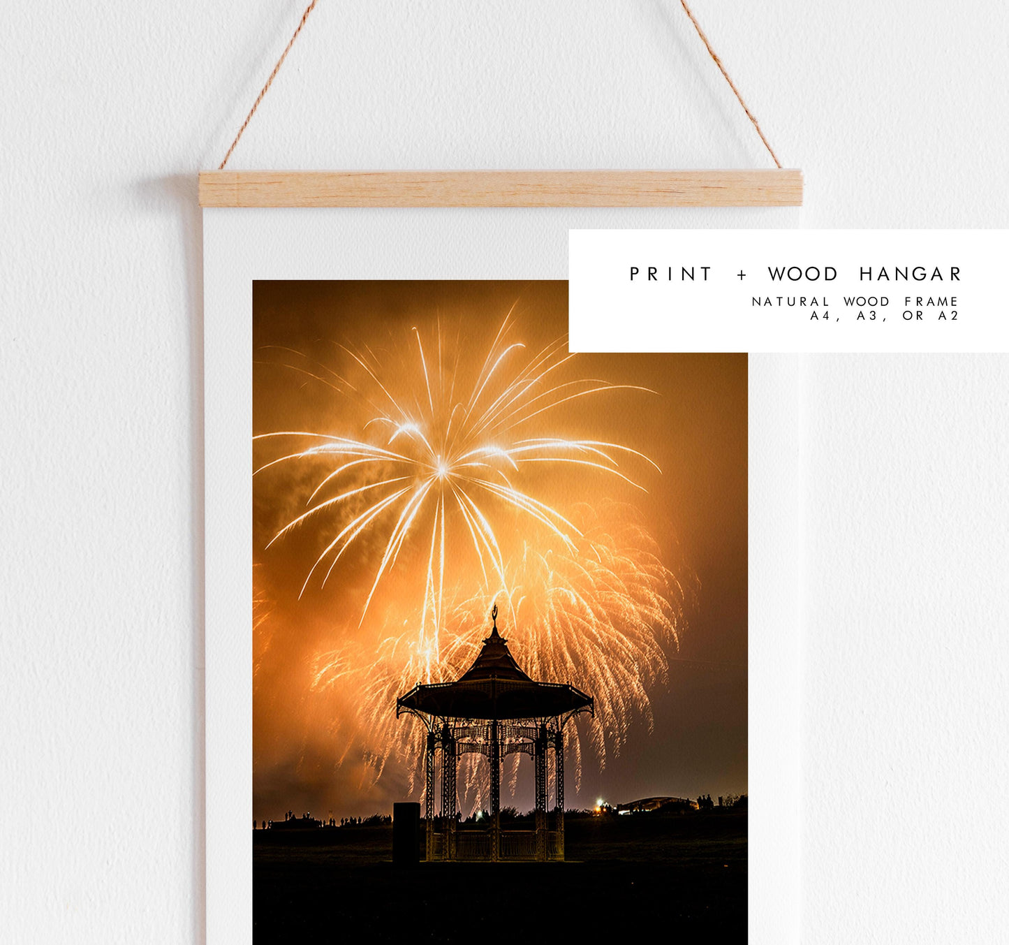 Southsea Bandstand Fireworks - Photography Print - Portsmouth and Southsea Prints - Wall Art -  Frame and Canvas Options - Portrait