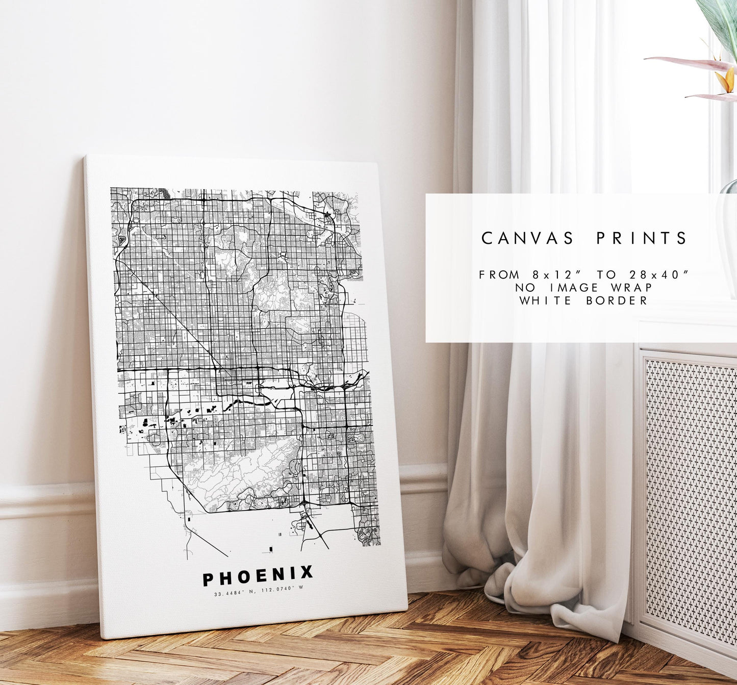 Phoenix Map Print - City Map Poster - Map Art - USA City Maps - Phoenix Print - Phoenix Poster - Minimalist City Map - Arizona