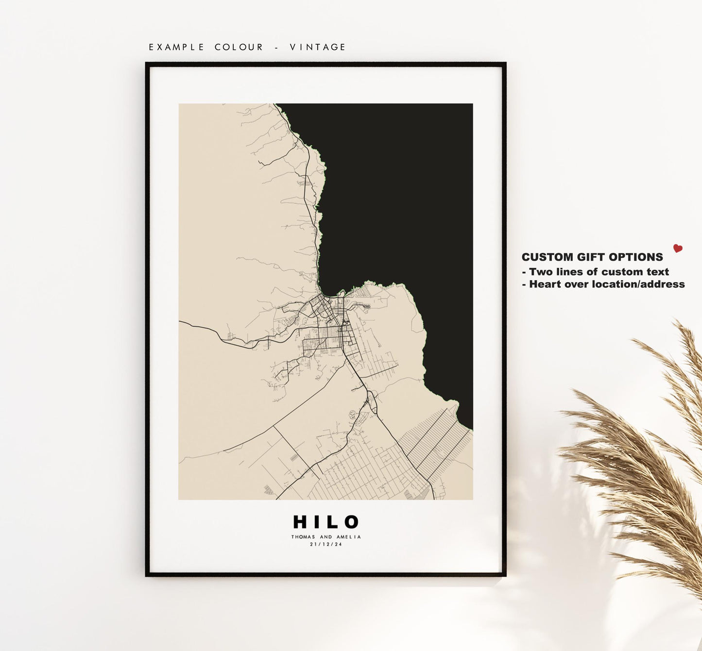 Hilo Map Print - City Map Poster - Map Art - USA City Maps - Hilo Print - Hilo Poster - Minimalist City Map - Hawaii