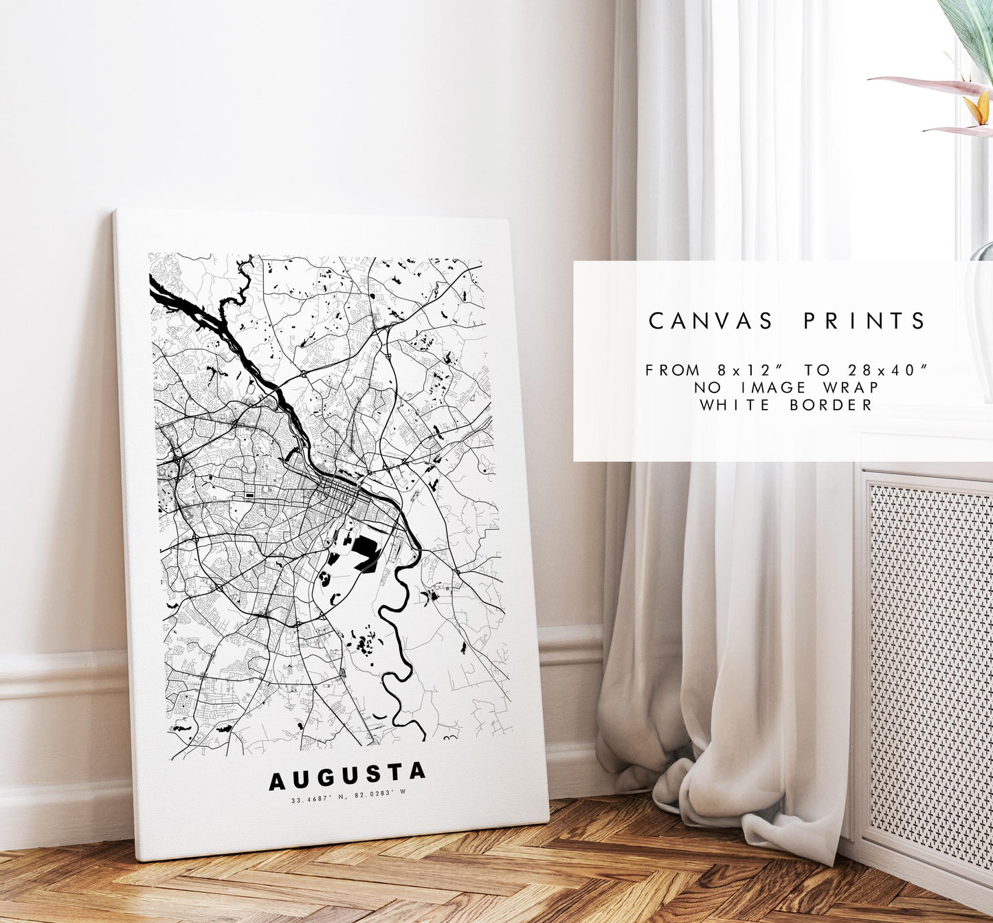 Augusta Map Print - City Map Poster - Map Art - USA City Maps - Augusta Print - Augusta Poster - Minimalist City Map - Georgia