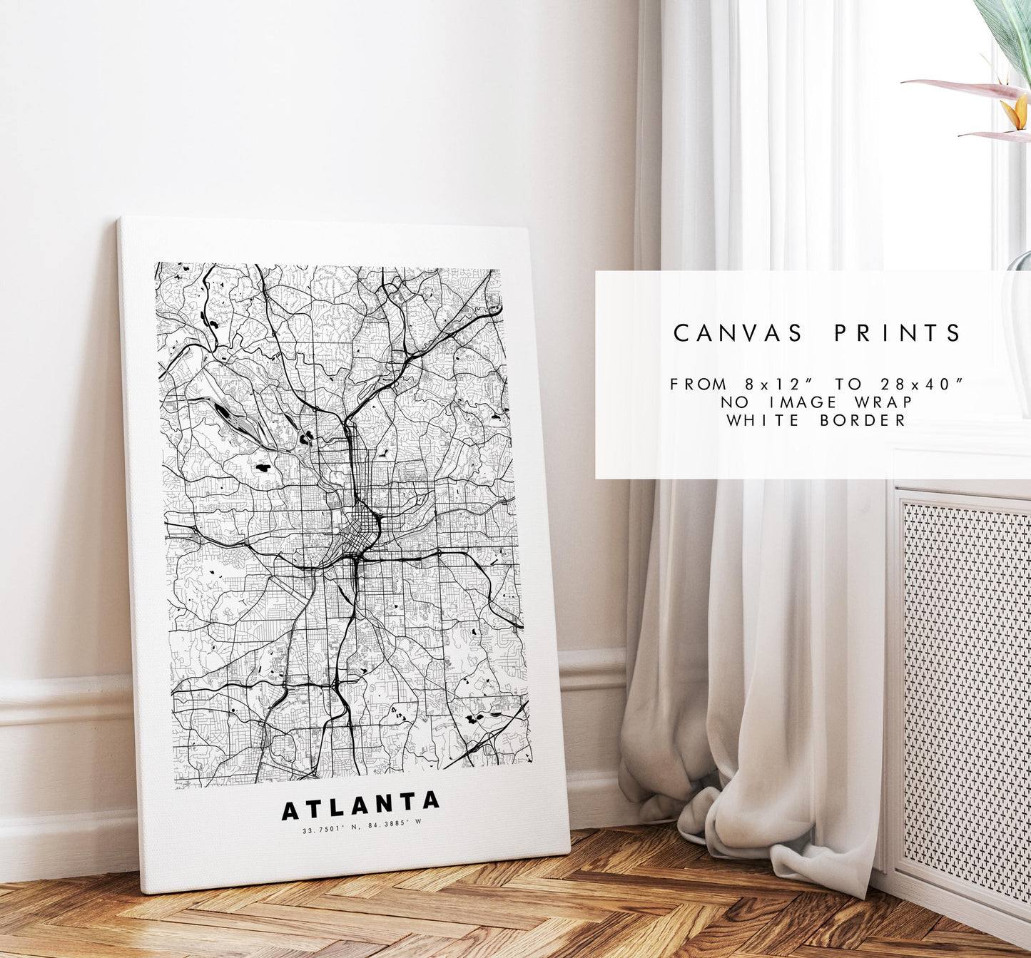 Atlanta Map Print - City Map Poster - Map Art - USA City Maps - Atlanta Print - Atlanta Poster - Minimalist City Map - Georgia