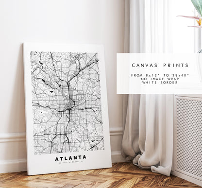 Atlanta Map Print - City Map Poster - Map Art - USA City Maps - Atlanta Print - Atlanta Poster - Minimalist City Map - Georgia