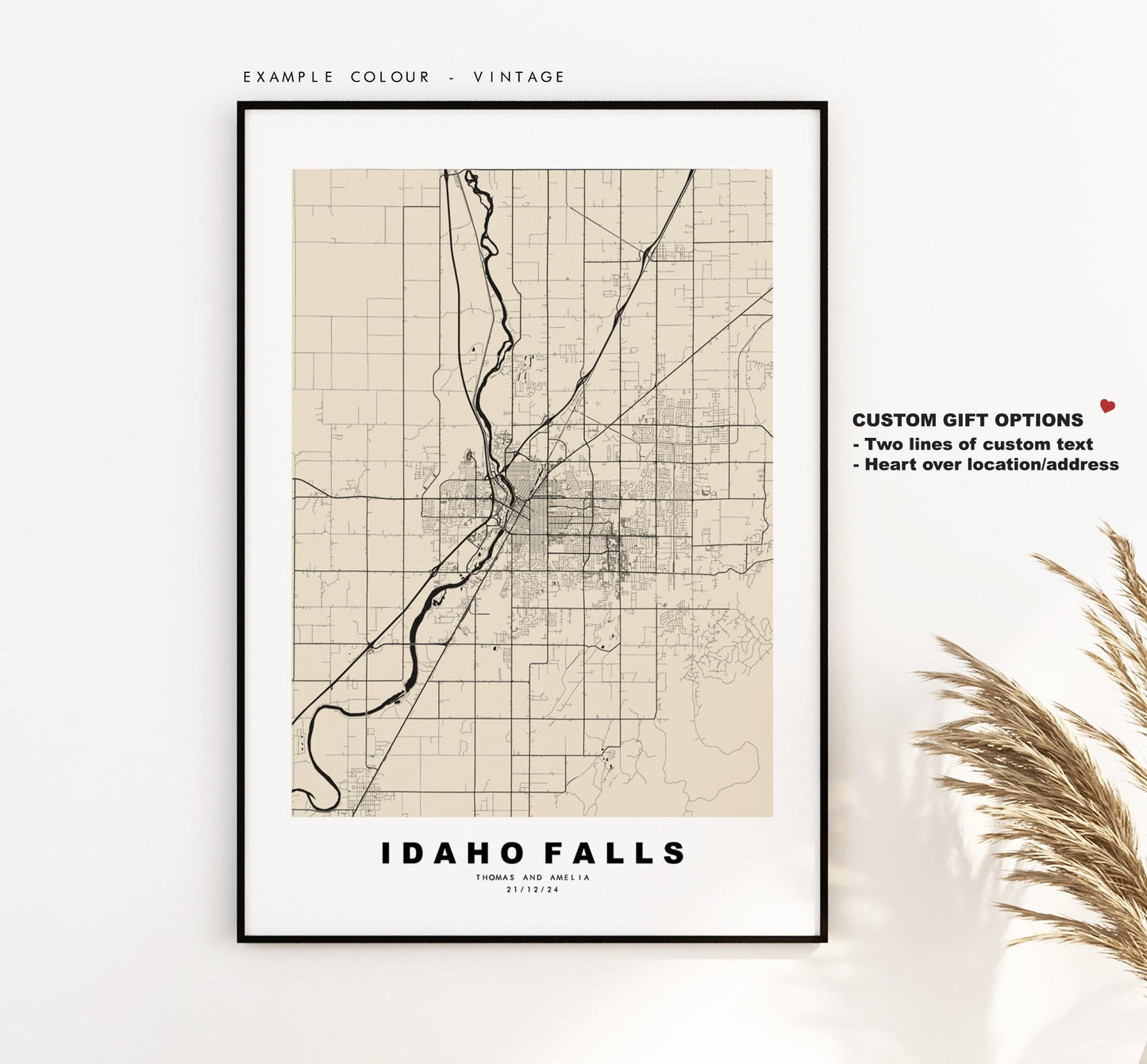 Idaho Falls Map Print - City Map Poster - Map Art - USA City Maps - Idaho Falls Print - Idaho Falls Poster - Minimalist City Map - Idaho